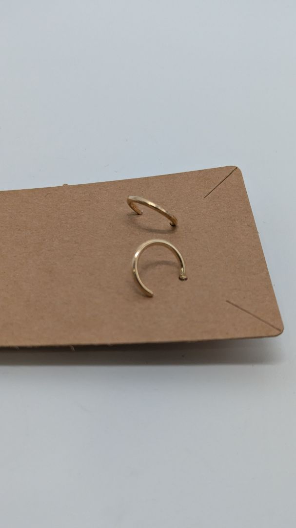 Vintage Gold-Tone Mini Hoop Stud Earrings