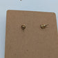 Vintage Gold-Tone Mini Hoop Stud Earrings