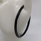 Black Flattened Edge Closed Bangle Bracelet