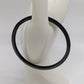 Black Flattened Edge Closed Bangle Bracelet