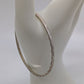 Vintage Silver-Tone Dotted Texture Metal Bangle Bracelet