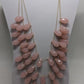INC Gold/Pink 3-Strand Teardrop Bead Statement Necklace