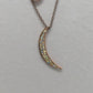 Vintage Light Gold 3-Strand Rhinestone Moon Tiered Necklace