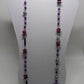 Fashion Jewelry Silver/Purple Beaded Necklace & Earrings Jewelry Set