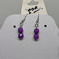 Fashion Jewelry Silver/Purple Beaded Necklace & Earrings Jewelry Set