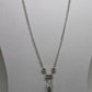 Vintage Silver Bead Tassel Chain Necklace