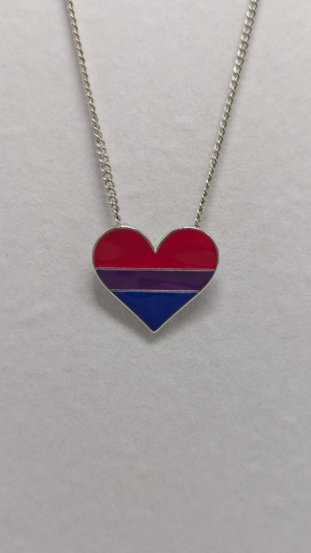 Silver/Pink/Purple/Blue Pendant Chain Necklace