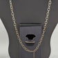Vintage Silver/Bronze/Black Beaded Chain Longline Necklace