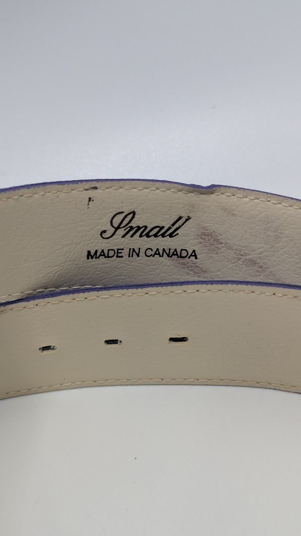 Purple Faux-Snakeskin Belt