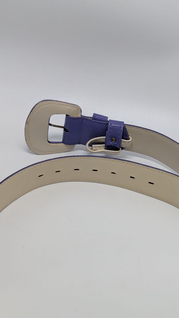 Purple Faux-Snakeskin Belt