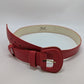 Red Faux-Snakeskin Belt