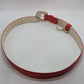 Red Faux-Snakeskin Belt