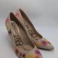 Sam Edelman Tan Embroidered Hazel Pumps Heels