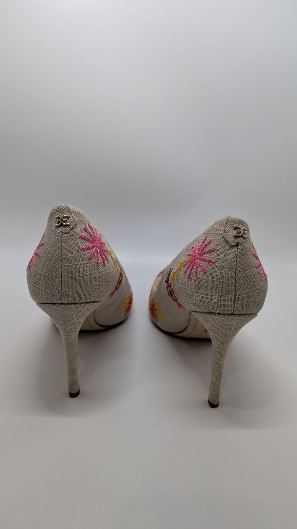 Sam Edelman Tan Embroidered Hazel Pumps Heels