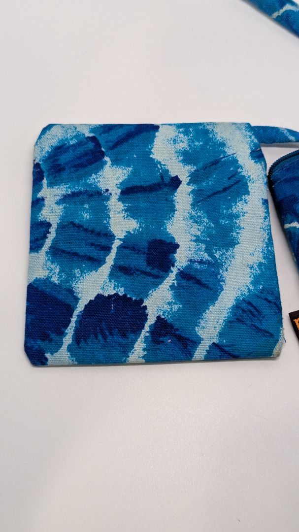 Rima "Jamaica" Blue Tie-Dye Tote Bag & Pouch 2-Piece Set