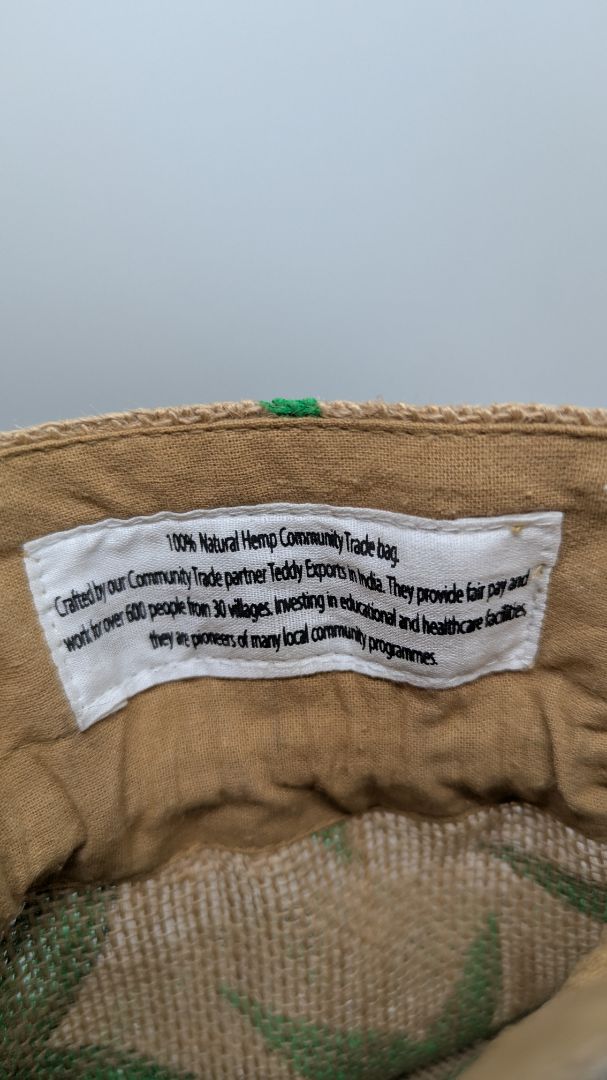 The Body Shop Natural Hemp Community Trade Bag