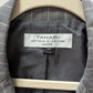 Tahari Grey Striped 1-Button Wool-Blend Blazer