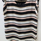 Ann Taylor Factory Black/Pink Striped Blouse