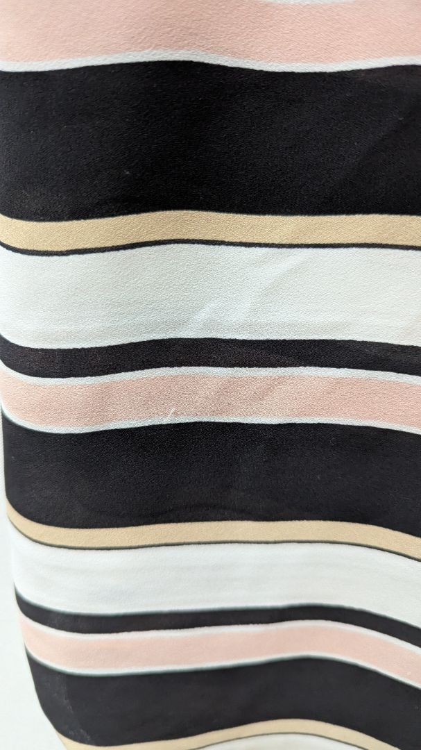Ann Taylor Factory Black/Pink Striped Blouse