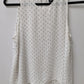 Ann Taylor Factory White Printed Sleeveless Shell Blouse