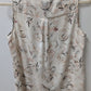 Ann Taylor Factory Ivory/Light Pink Printed Sleeveless Blouse