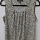 KASPER Black/Yellow Spotted Sleeveless Blouse
