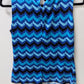 Calvin Klein Blue Printed Sleeveless Pleated Neck Blouse
