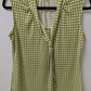 Banana Republic Lime Green/White Printed Sleeveless Blouse