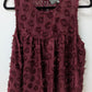 Sunday in Brooklyn Burgundy Sleeveless Textured Blouse