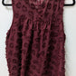 Sunday in Brooklyn Burgundy Sleeveless Textured Blouse