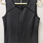 J. Crew Dark Grey Sleeveless Ladder Cutout Blouse