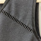J. Crew Dark Grey Sleeveless Ladder Cutout Blouse