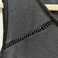 J. Crew Dark Grey Sleeveless Ladder Cutout Blouse