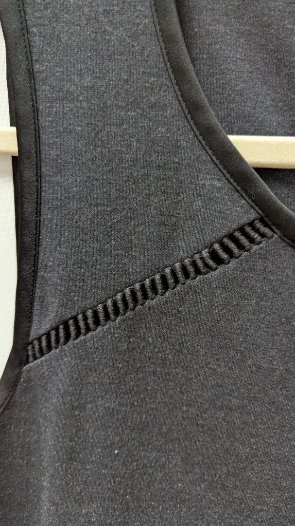 J. Crew Dark Grey Sleeveless Ladder Cutout Blouse