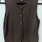 Calvin Klein Brown Button-Down Knit Vest