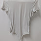 Abercrombie & Fitch Light Grey Short-Sleeve Bodysuit