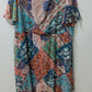 One World Blue Patchwork Paisley Maxi Dress