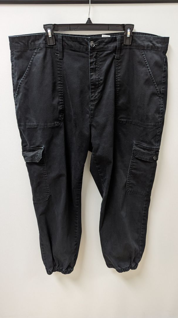 Terra & Sky Faded Black Jogger Cargo Pants