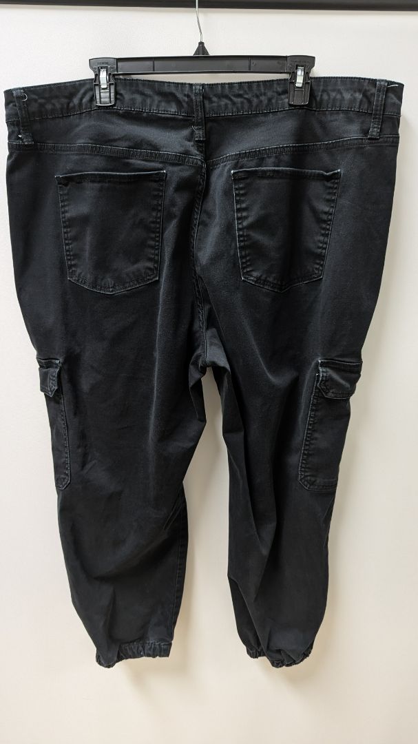 Terra & Sky Faded Black Jogger Cargo Pants