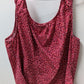 Route 66 Red Floral Sleeveless Button-Down Blouse