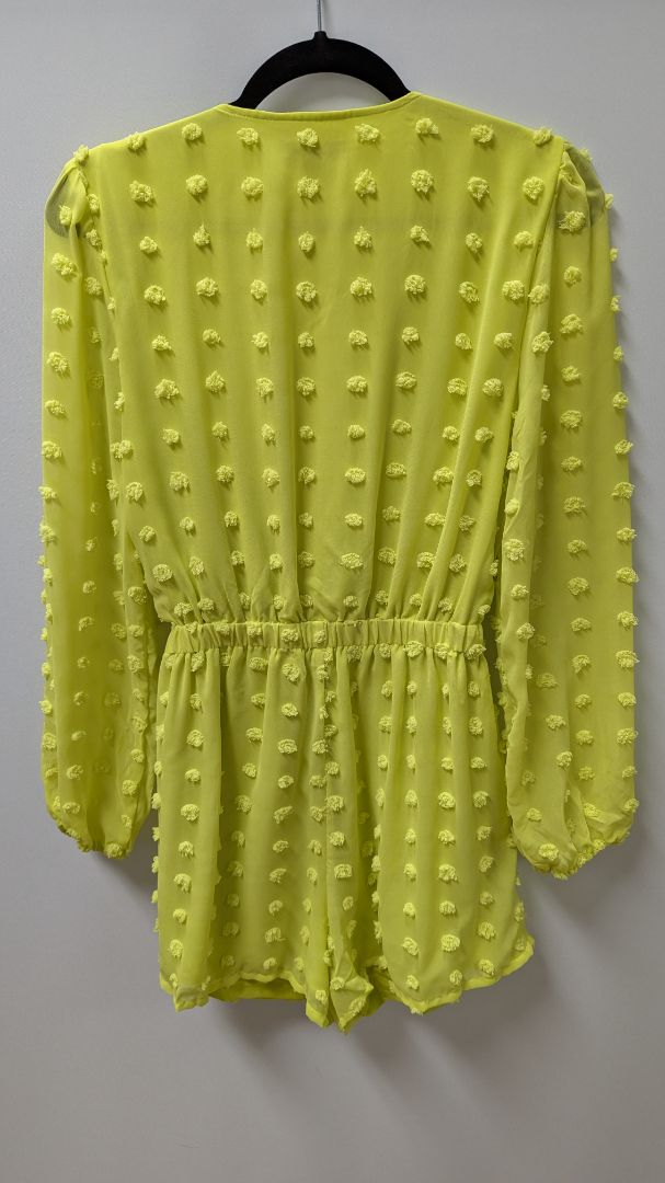 LOVE x DESIGN Electric Yellow Textured Romper
