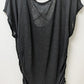 VICI Black Crossback Drawstring Swim Sheer Coverup Dress