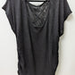 VICI Black Crossback Drawstring Swim Sheer Coverup Dress