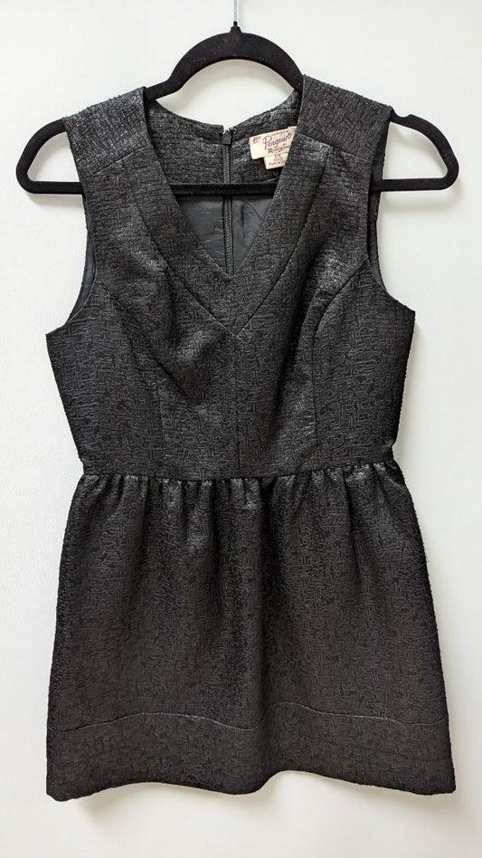 Original Penguin Black Textured Shimmer Vintage Mini Dress