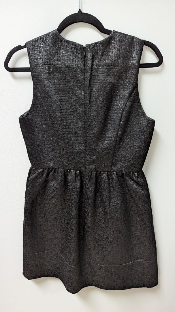 Original Penguin Black Textured Shimmer Vintage Mini Dress