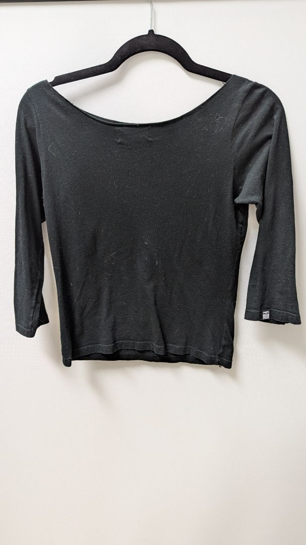 OBEY Black/Purple Joan Jett Cropped Graphic Tee