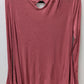 Charming Charlie Pink Lace Panel Long-Sleeve Sweater