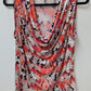 Worthington Orange Snake Print Sleeveless Blouse
