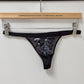Body by Victoria Black/Blue Mesh Sequin Tank & Thong Set