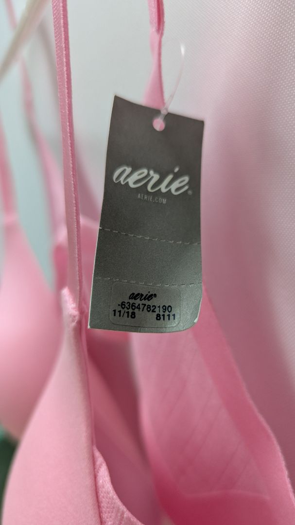 aerie Pink Real Sunnie Wireless Bra
